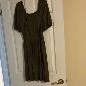 j crew olive green dress J. Crew Green Silk Cocktail Dress Size 6 main image 0